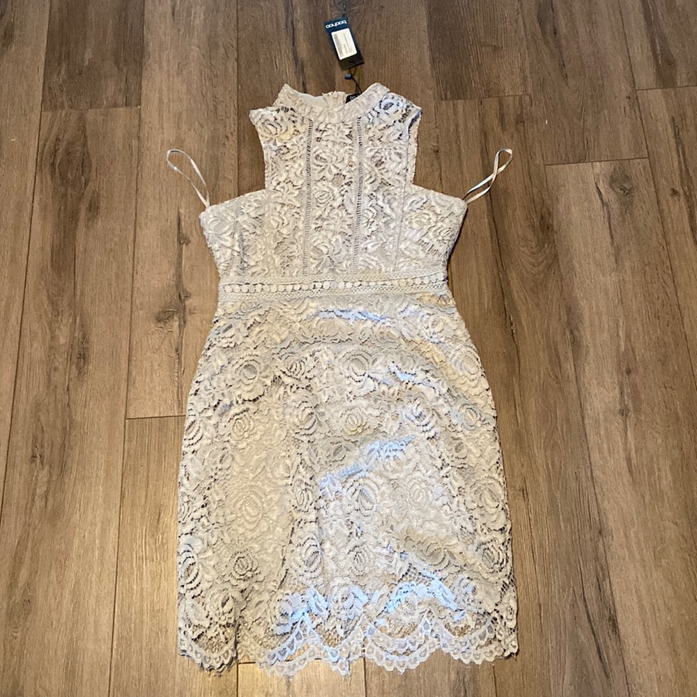 NWT boohoo lace shirt dress
